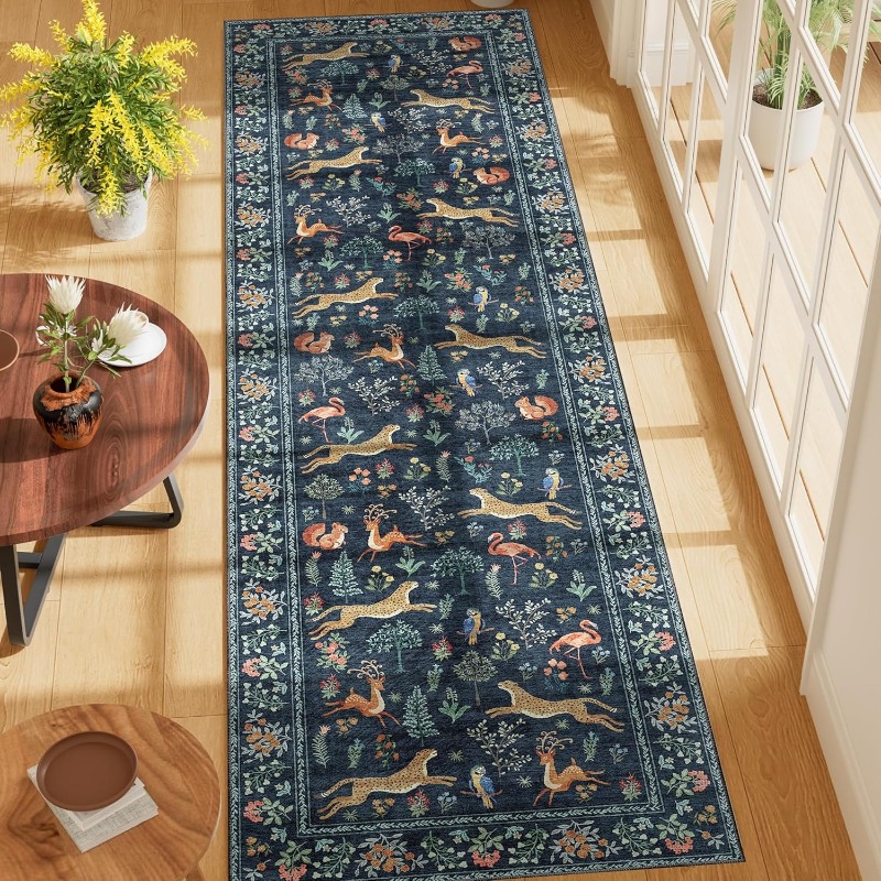 Commercial Printing Machine - Boho Forest Animal Runner Rug Cheetah