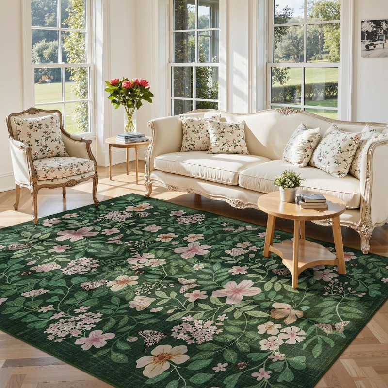 Bloemen woonkamertapijt Vintag - Commercial Printing Online recensie en prijs