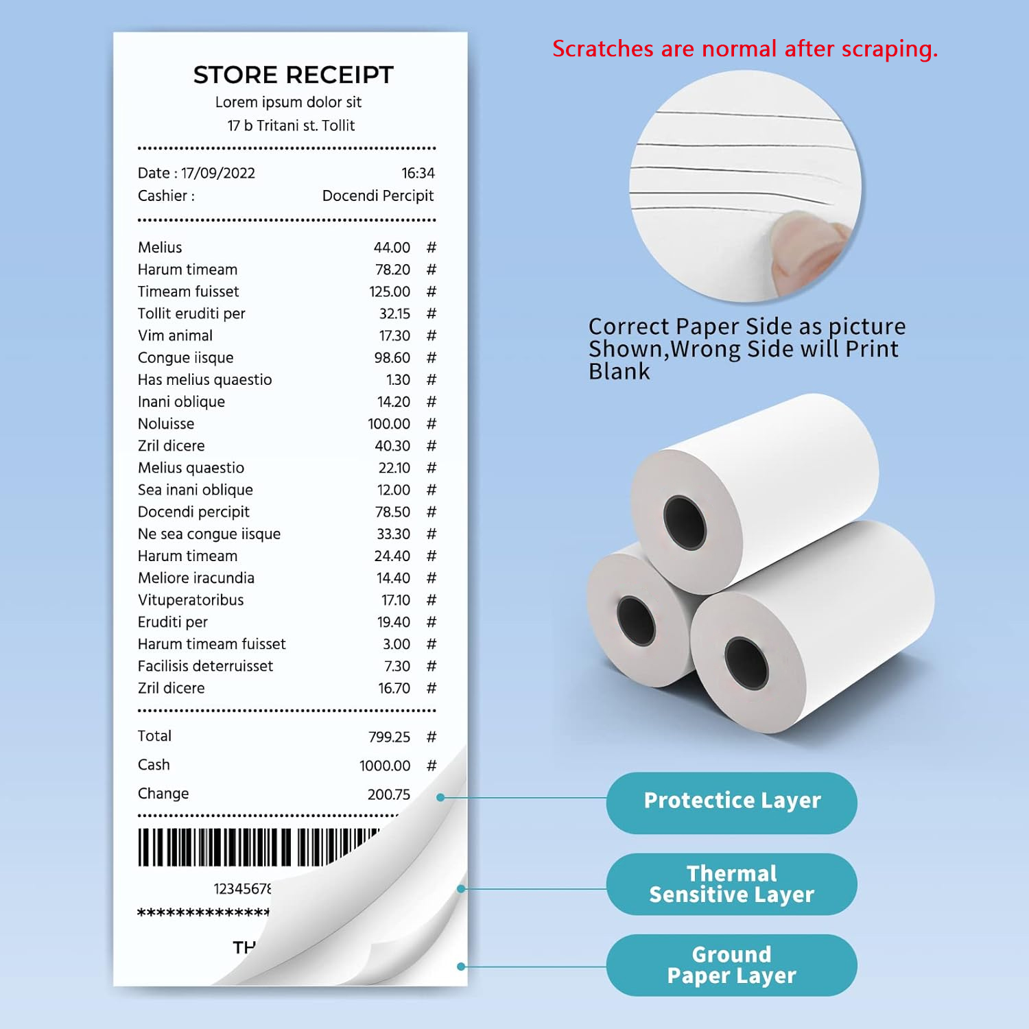 80MM Thermisch Bonpapier 3/6/1 - Commercial Printing Machine recensie en prijs
