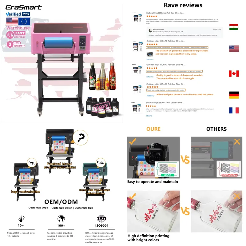 Erasmart UV DTF Print XP600 30 - Dtf Film Roll A3 recensie en prijs